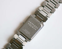 Vintage Quarz mit Silbertone-Turnier Uhr | Rechteckige Armbanduhr