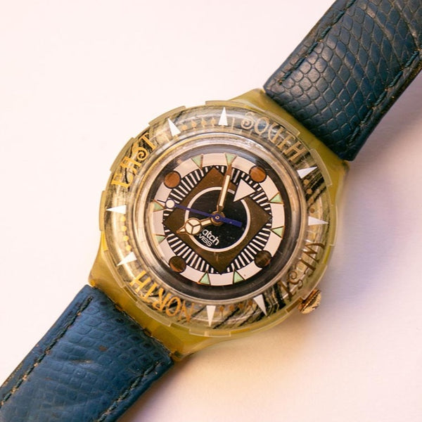 1995 Swatch Scuba SUEDPOL SDG106 montre | Dive suisse des années 90 swatch montre