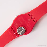 2012 Swatch LR124 BITTER CRANBERRY Watch | Long Strap Red Swatch