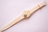 2013 White Bischof GW164 Swatch Uhr | Minimalistische weiße Schweizer Swatch Uhr