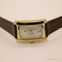 Vintage rectangular Pierre Cardin reloj | Fecha de tono de oro de los 90 reloj