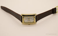 Vintage rechteckige Pierre Cardin Uhr | 90S Gold-Ton-Datum Uhr