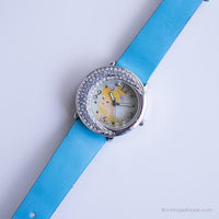 Jahrgang Tinker Bell Steingeplante Lünette Uhr | Disney Prinzessin Uhr