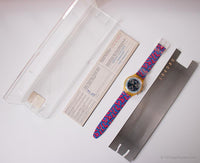 1993 Swatch SCK100 Wild Card Watch | الصندوق الأصلي والأوراق Swatch