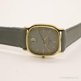 Vintage Gold-tone Junghans Watch | Rectangular Date Wristwatch