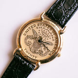 Vintage der Vereinigten Staaten von Amerika Uhr | Gold-Coin USA Quarz Uhr