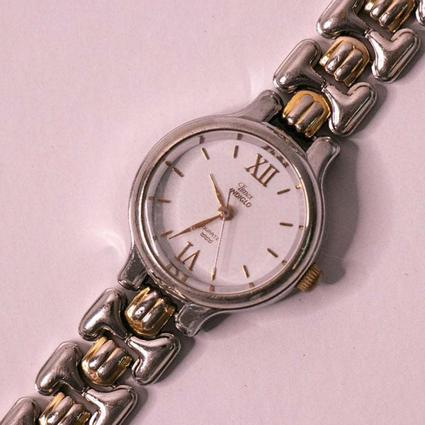 Timex Two Tone Fashion Watch for Women Indiglo Quartz Watch