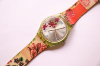 2002 ESSENCE PRINTANIERE GG201 Swatch Watch | Floral Design Watch