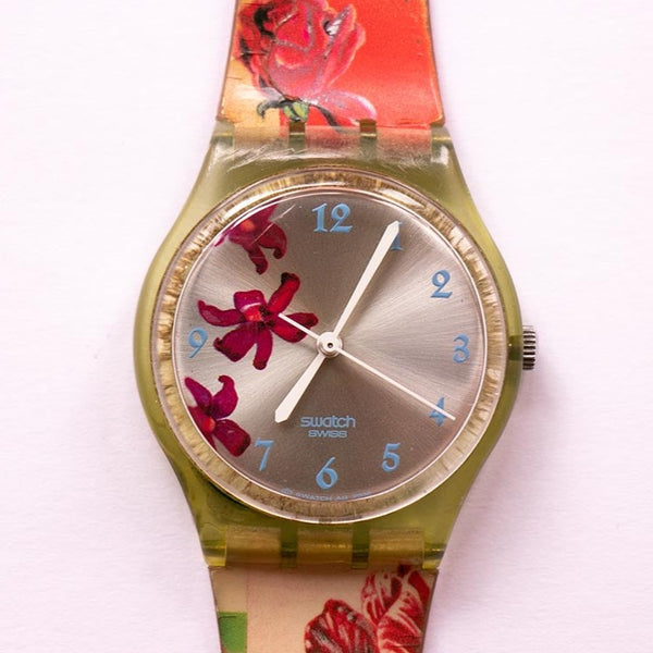 2002 Essence Printanière GG201 Swatch montre | Art floral montre