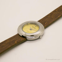 Vintage Zeon Damen Uhr | Gelbe Zifferblatt -Armbanduhr