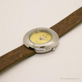 Vintage Zeon Damen Uhr | Gelbe Zifferblatt -Armbanduhr