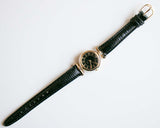 Vintage Black Dial Quarz Uhr | Vintage minimalistische Damen ' Uhr