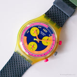 Raro 1991 Swatch SCJ101 Gran Premio reloj | Caja y papeles originales