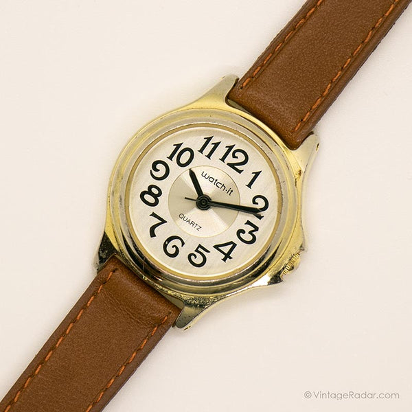 Orologio da polso al quarzo vintage watch-it | Orologio da donna tono oro retrò