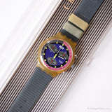 1993 Swatch SCK101 زرقاء رقاقة ساعة | صندوق وأوراق Swatch Chrono