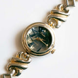 Powin Vintage de dos tonos reloj para mujeres con efecto de mármol dial
