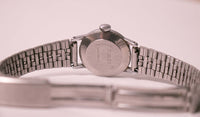 Retro 80s Timex Mechanical Watch for Women Silver-Tone Case
