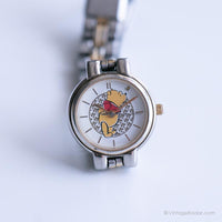 Vintage zweifarbig Winnie the Pooh Uhr | Rostfreier Stahl Timex Uhr