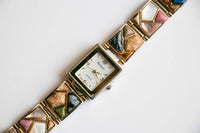 Vintage Nature Quarz Uhr Für Frauen mit bunten Kristallen