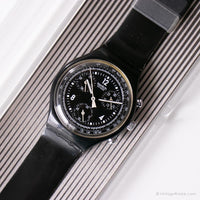 1995 Swatch SCB114 PURE BLACK Watch | Vintage All-Black Swatch Chrono