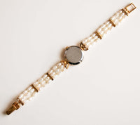Lucoral vintage reloj para mujeres | Efecto de mármol azul Dial & Gemstones