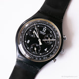 1995 Swatch SCB114 Pure Black Watch | خمر الكل أسود Swatch Chrono