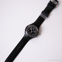 1995 Swatch SCB114 Pure Black Uhr | Vintage All-Black Swatch Chrono