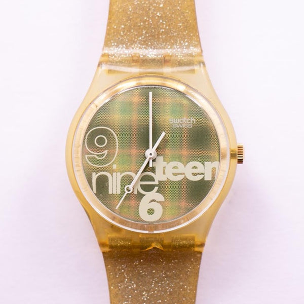 1996 Glitter GK216 Nineteen swatch Guarda | Vintage fresco degli anni '90 swatch Guadare