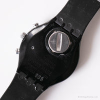 1995 Swatch SCB114 Pure Black Watch | Vintage tutto nero Swatch Chrono