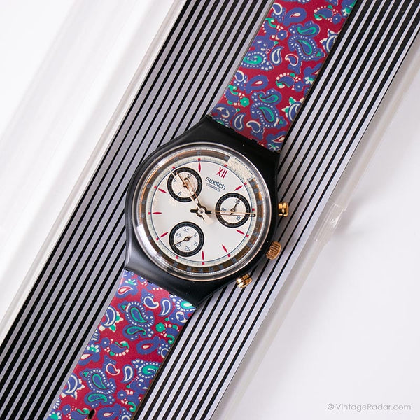 1992 Swatch SCB108 AWARD Watch | Box and Papers Swatch Chrono