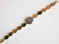Arenix vintage de tono de oro reloj | Cuarzo de marcado de efectos de mármol reloj