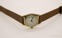 Winziger Gold-Ton Uhr für sie | Vintage Tempo Ladies Armbanduhr