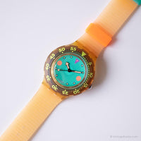 1991 Swatch SDK102 Medusa orologio | Arancia Swatch Scuba con scatola