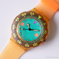 1991 Swatch SDK102 Medusa montre | Orange Swatch Scuba avec boîte