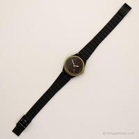 Bassel noir vintage montre Pour les dames | Montre-bracelet rétro des années 90
