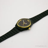 Bassel noir vintage montre Pour les dames | Montre-bracelet rétro des années 90