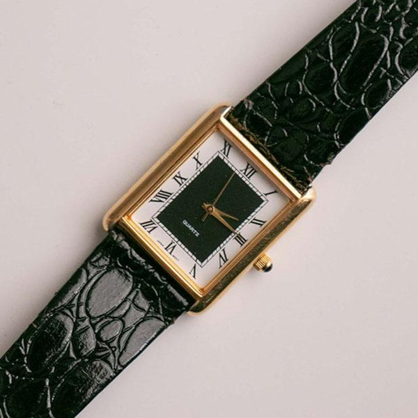 Cuarzo vintage rectangular reloj para mujeres | Wall Wallwatch clásico