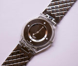 2002 Silver Scales SFK167 Swatch Guarda | Pelle vintage Swatch Guadare