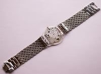2002 Silver Scales SFK167 Swatch reloj | Piel vintage Swatch reloj