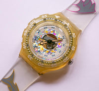 1994 PEARLSHELL SDK118 Swatch Scuba Vintage Watch | 90s Swiss Swatch