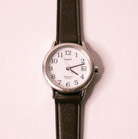 Tono plateado Timex Fecha indiglo reloj para mujeres CR 1216 Cell Cell