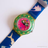 1991 Swatch SDN101 Fish heureux montre | Coloré Swatch Scuba avec boîte