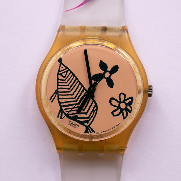 アナログ腕時計 SWATCH ARCHIMIX ONCE AGAIN Women's Urethane Watch GP148 Swatch GS148 Unisex Archi-Mix Blue Loop Red Dial Red and