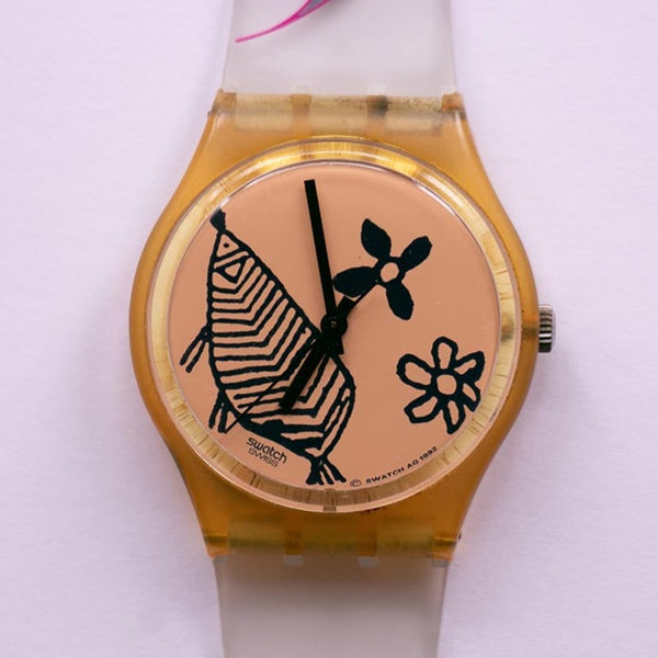 1992 Suisse Swatch Sketch GP106 montre | Ancien Swatch Gent Originals