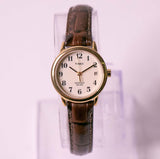 Vintage Timex Indiglo Date Watch for Women Brown Watch Strap