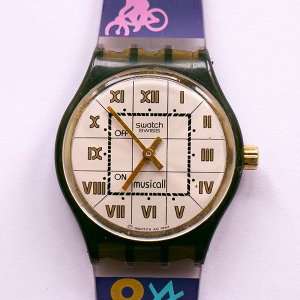 1994 Ovation SLM103 MUSIQUE VINTAGE swatch montre pour les hommes et les femmes