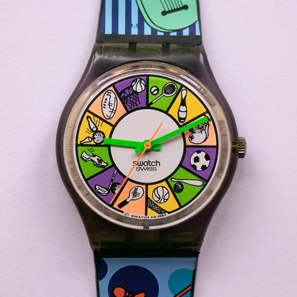 1994 Cheerleader GV107 Schweizer Swatch Uhr | 90er lustig farbenfroh Swatch