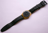 1996 Vintage Swatch GK716 reloj | 90s clásico negro Swatch Caballero reloj