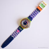1992 Swatch SDJ100 COMING TIDE Watch | Yellow and Blue Swatch Scuba