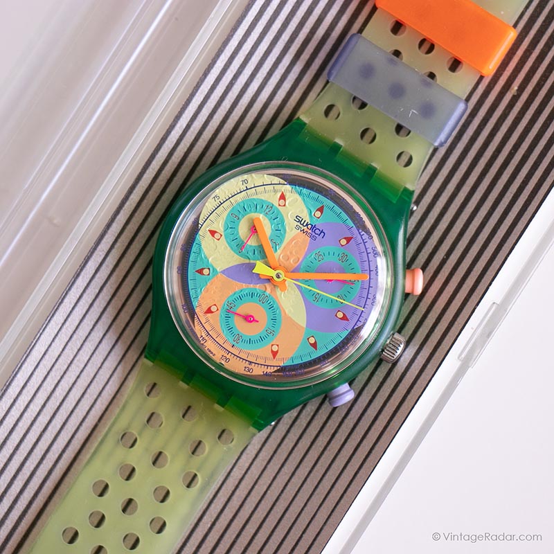 1993 Swatch SCL102 SOUND Watch | Swatch Chrono with Box and